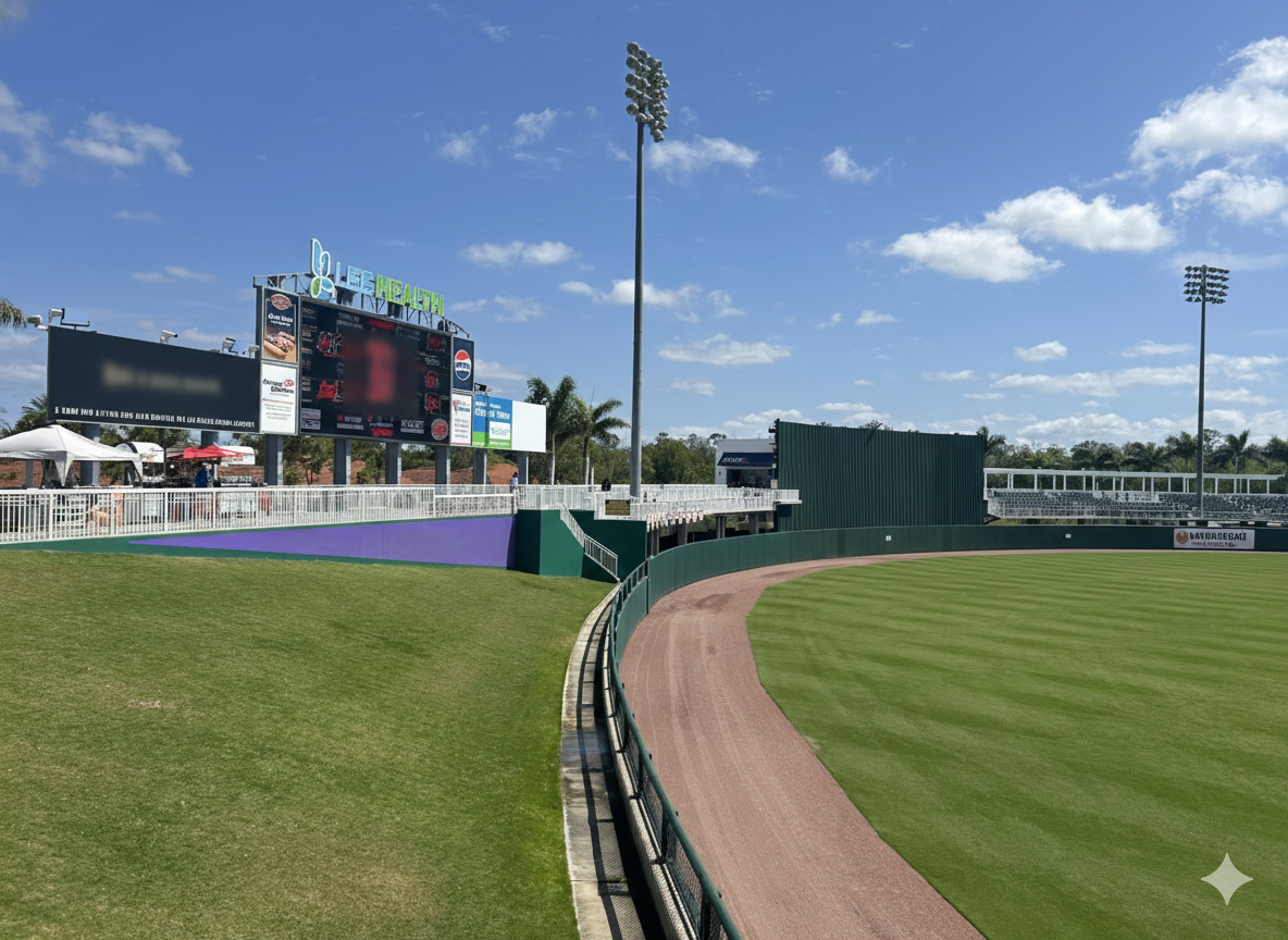 Baseball stadium field view for Insights and Execution AI Agent