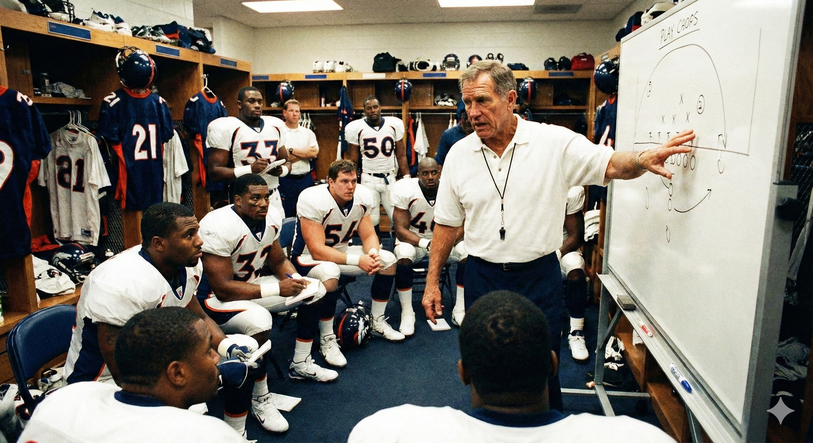 Football locker room for Orchestration AI Agent