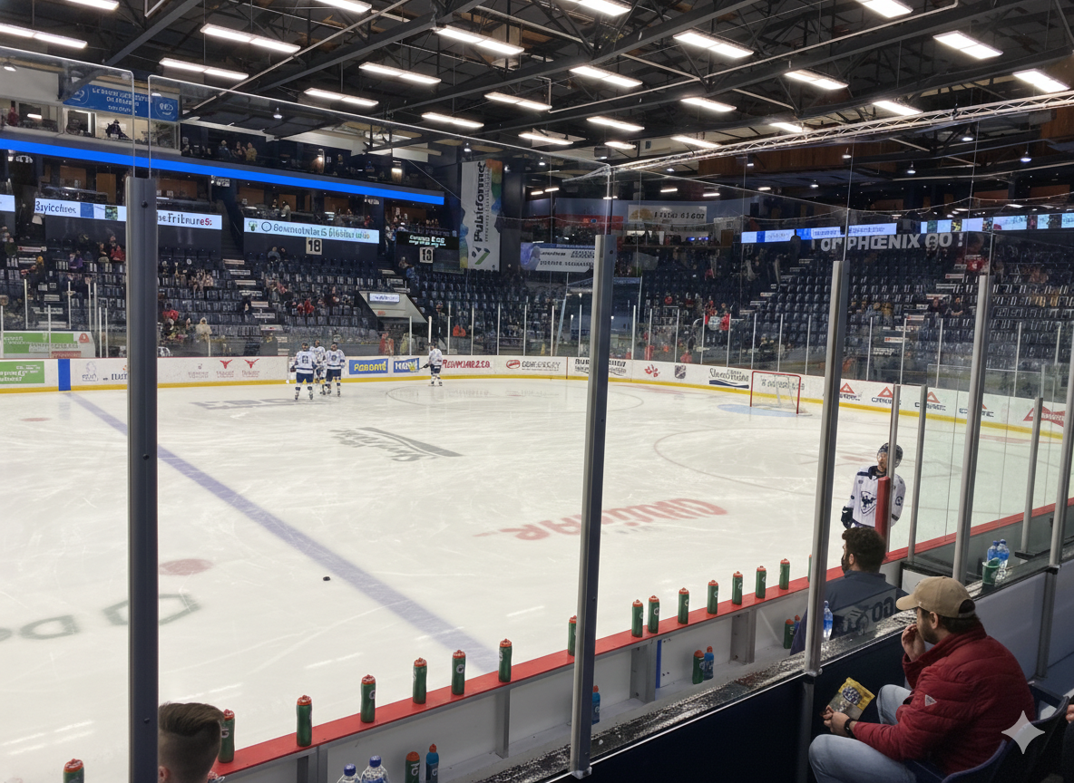 Hockey arena for Upsell AI Agent